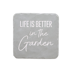 In the Garden by Stones with Stories - 7.75" x 7.75" Garden Stone