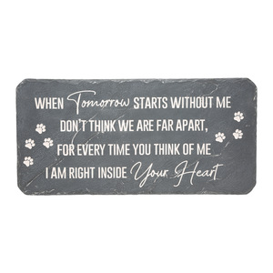 Pet Memorial by Stones with Stories - 16" x 7.75" Garden Stone