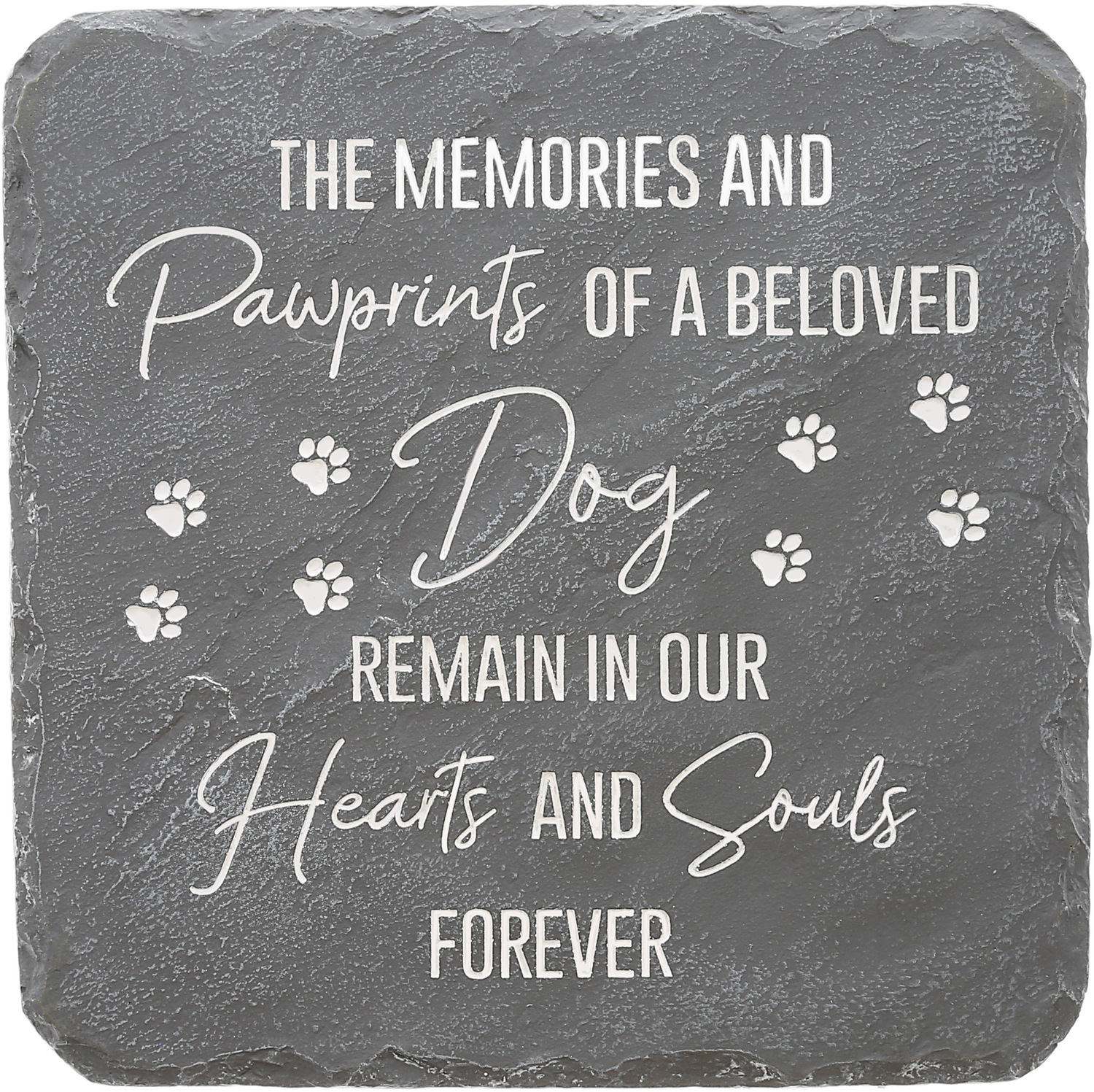 Dog Memorial by Stones with Stories - Dog Memorial - 7.75" x 7.75" Garden Stone