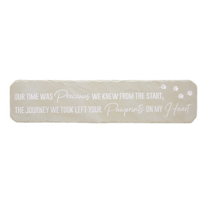 Pawprints by Stones with Stories - 16" x 3.75" Garden Stone