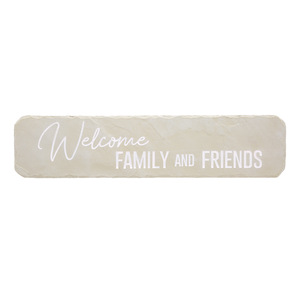 Welcome by Stones with Stories - 16" x 3.75" Garden Stone