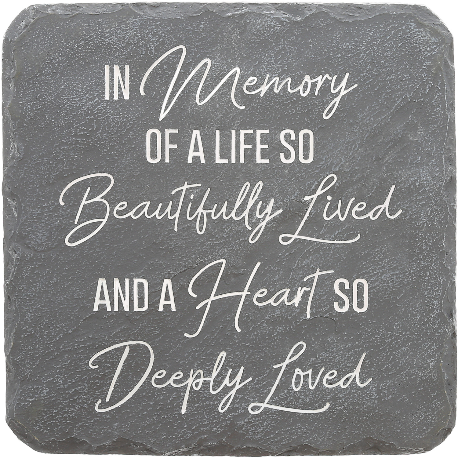 In Memory by Stones with Stories - In Memory - 7.75" x 7.75" Garden Stone