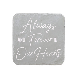 Always  & Forever by Stones with Stories - 7.75" x 7.75" Garden Stone