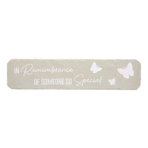 In Remembrance by Stones with Stories - 16" x 3.75" Garden Stone