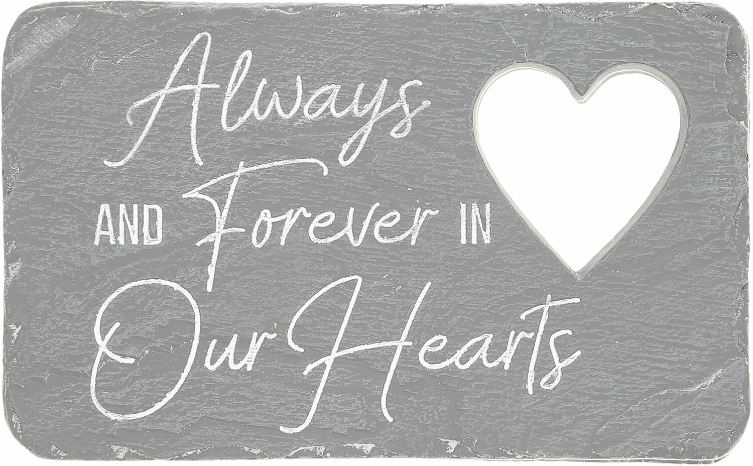 Forever In Our Hearts by Stones with Stories - Forever In Our Hearts - 7" x 4.25" Garden Stone