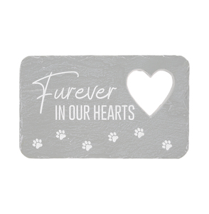 Furever In Our Hearts by Stones with Stories - 7" x 4.25" Garden Stone