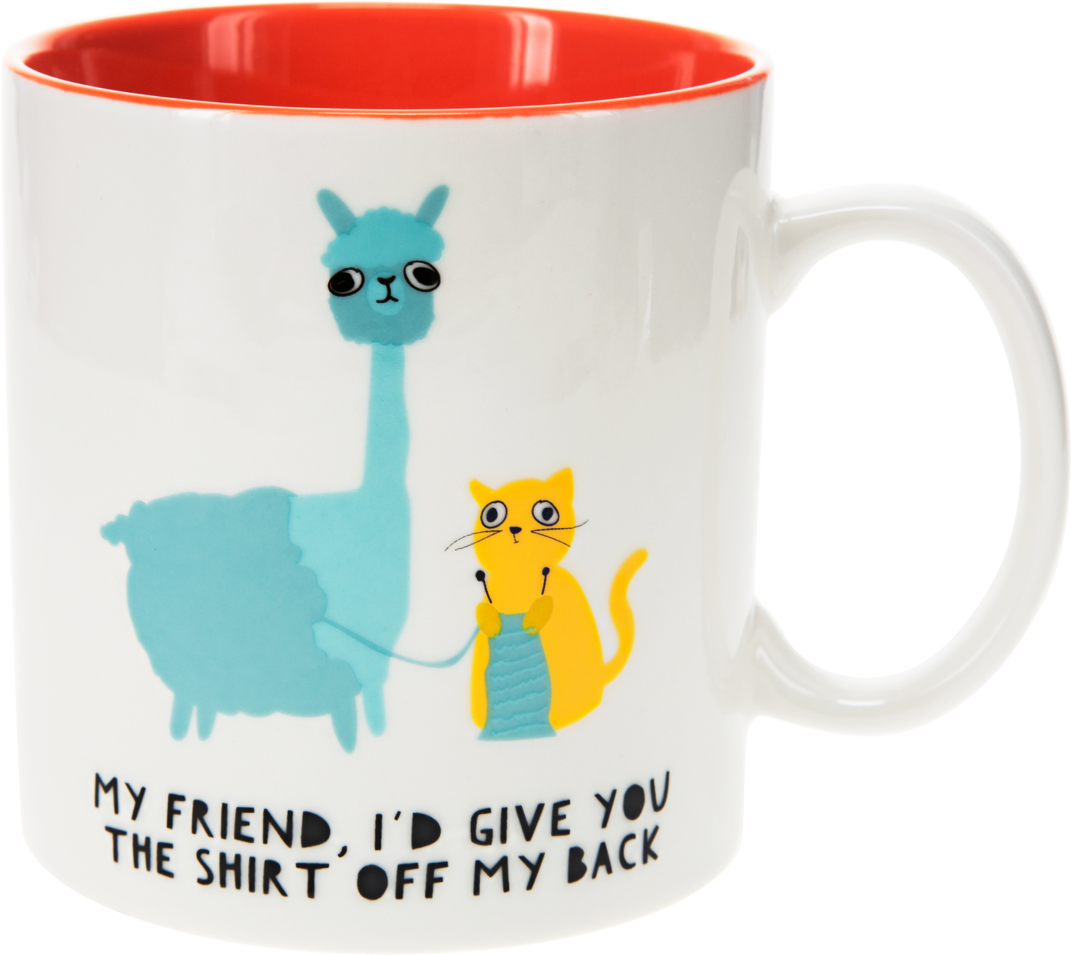 Llama & Cat by Fugly Friends - Llama & Cat - 17 oz Mug