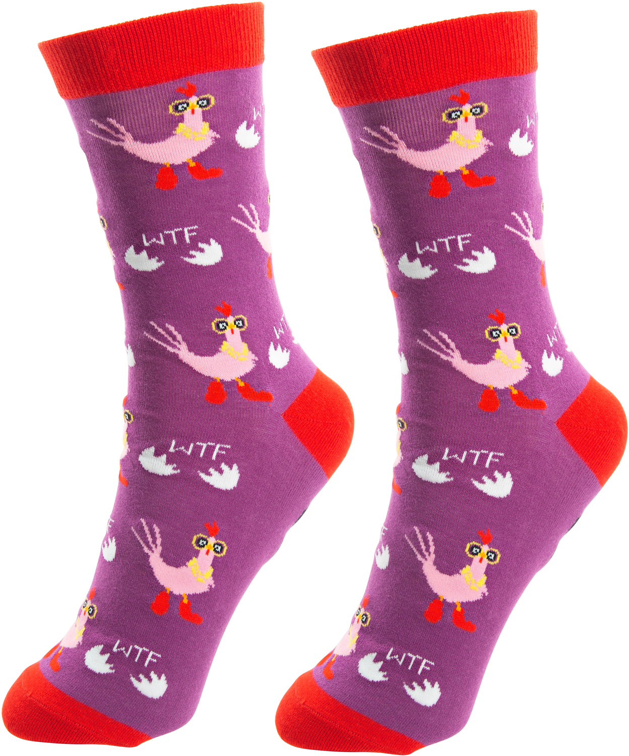 Cluck Off by Fugly Friends - Cluck Off - M/L Unisex Cotton Blend Sock