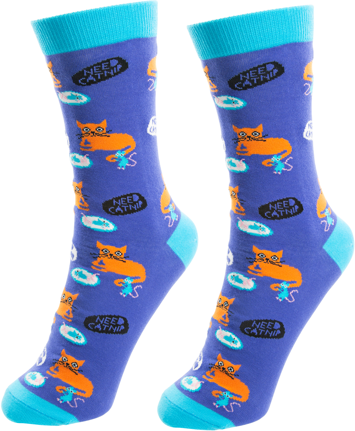 Not Meow-tivated by Fugly Friends - Not Meow-tivated - S/M Unisex Cotton Blend Sock