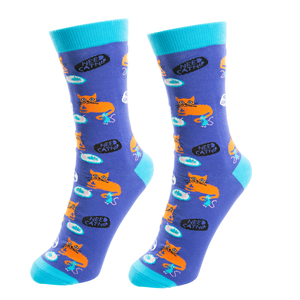 Not Meow-tivated by Fugly Friends - S/M Unisex Cotton Blend Sock