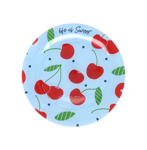 Cherries by Fruitful Livin' - 8" Glass Appetizer Plate