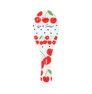 Cherries by Fruitful Livin' - 9.25" Glass Spoon Rest