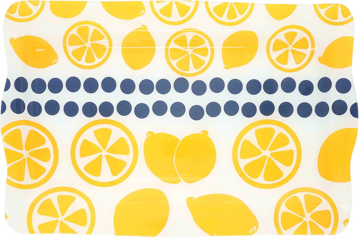 Lemons by Fruitful Livin' - Lemons - 16.75" x 11" Glass Serving Tray