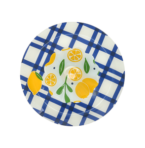 Lemons by Fruitful Livin' - 11.5" Glass Platter with Bowl