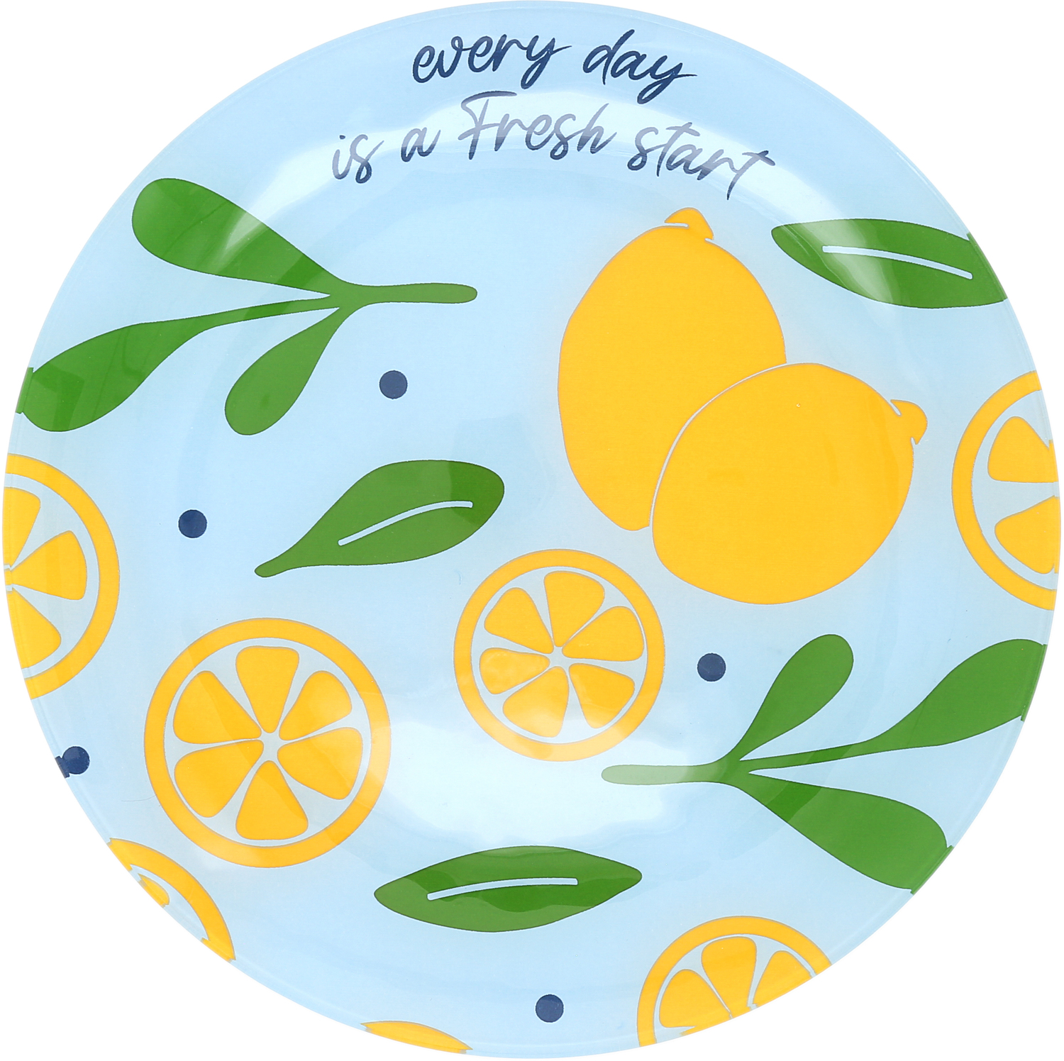 Lemons by Fruitful Livin' - Lemons - 8" Glass Appetizer Plate
