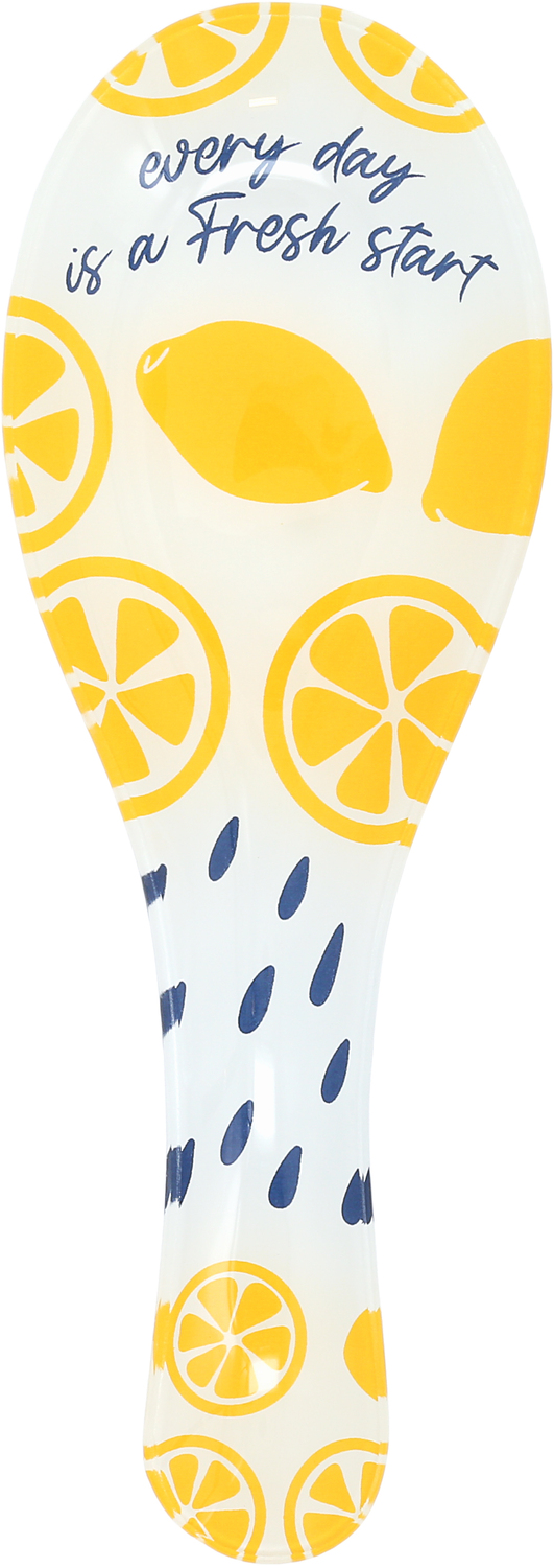Lemons by Fruitful Livin' - Lemons - 9.25" Glass Spoon Rest