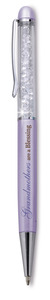 Grandmother - Purple Pen by Pens with Gems - 5.75" w/Clear Crystal Gems