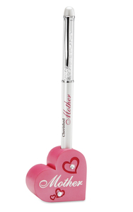 Mother by Pens with Gems - 2" x 1.75" Heart Pen Holder