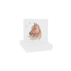 Horse by Crumble and Core - 8mm Sterling Silver Horseshoe Stud Earrings