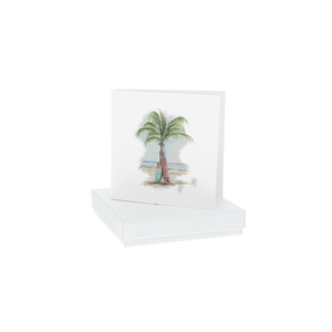 Palm Tree by Crumble and Core - 8mm Sterling Silver Flip Flop Stud Earrings