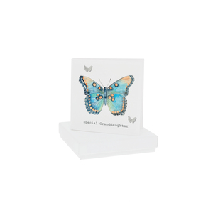 Granddaughter by Crumble and Core - 7mm Sterling Silver Butterfly Stud Earrings