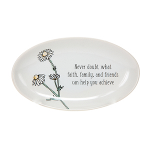 Never doubt by Faith Hope and Healing - 5.5" x 3.25" Keepsake Dish