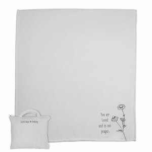 You are Loved by Faith Hope and Healing - 50" x 60" Travel Blanket with Carry Case