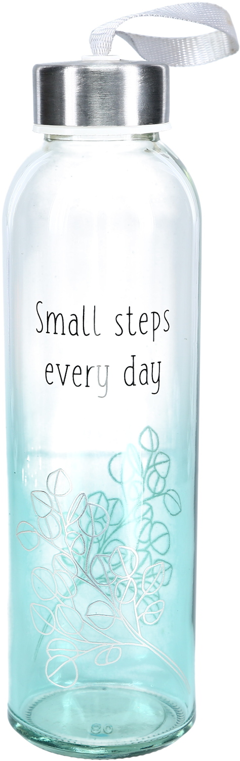 Small Steps by Faith Hope and Healing - Small Steps - 16.5 oz Glass Water Bottle