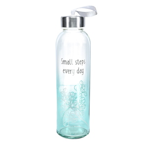 Small Steps by Faith Hope and Healing - 16.5 oz Glass Water Bottle