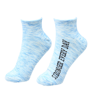 Stronger by Faith Hope and Healing - Low Cut, Moisturizing Gel Socks
Scent: Light Lavender