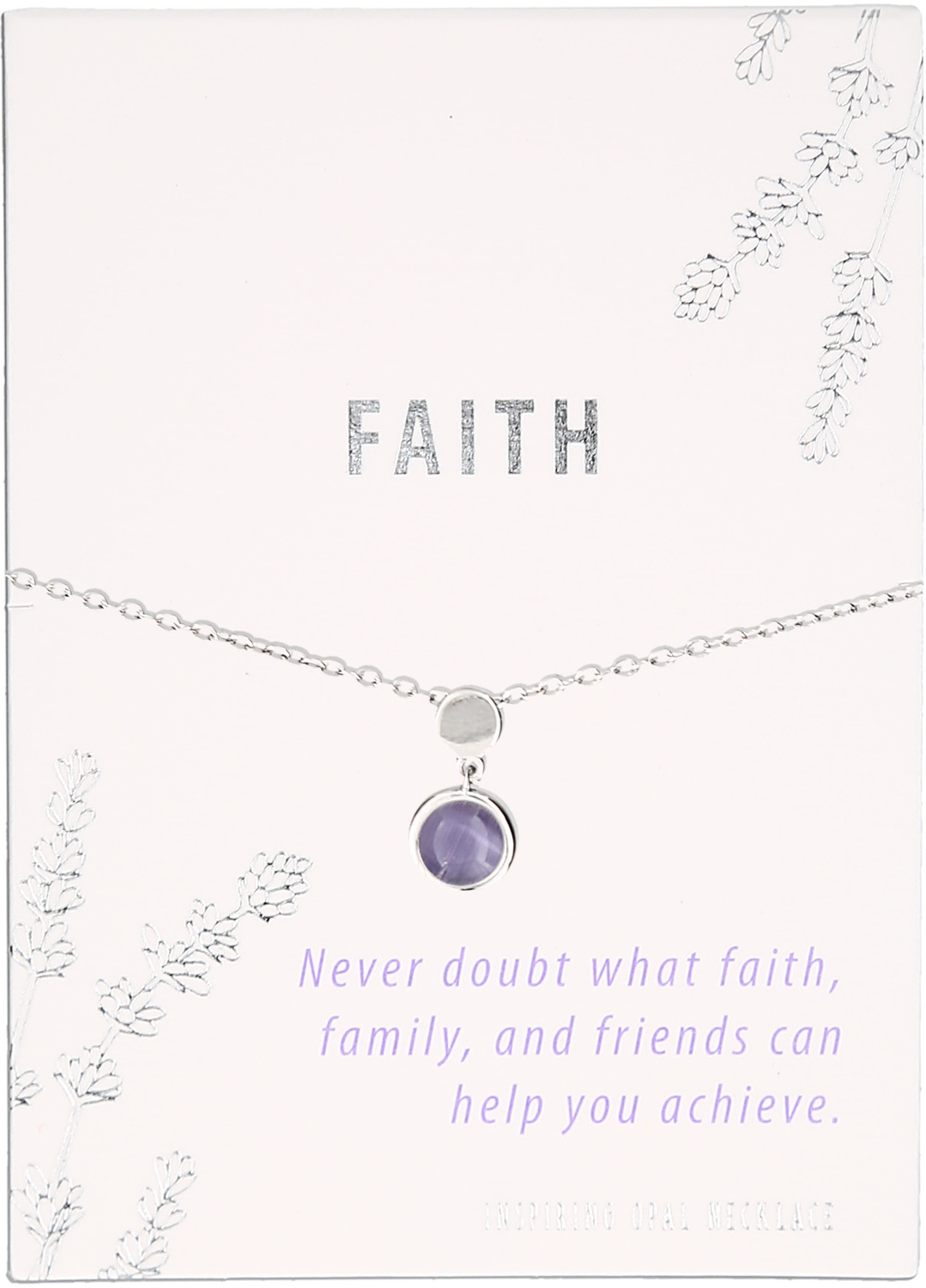 Faith
Violet Mist Opal by Faith Hope and Healing - Faith
Violet Mist Opal - 16.5"-18.5" Rhodium Plated Inspirational Necklace