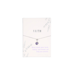 Faith
Violet Mist Opal by Faith Hope and Healing - 16.5"-18.5" Rhodium Plated Inspirational Necklace