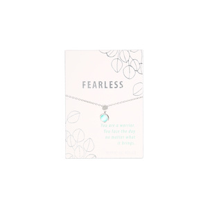 Fearless
Forget-Me-Not Opal by Faith Hope and Healing - 16.5"-18.5" Rhodium Plated Inspirational Necklace