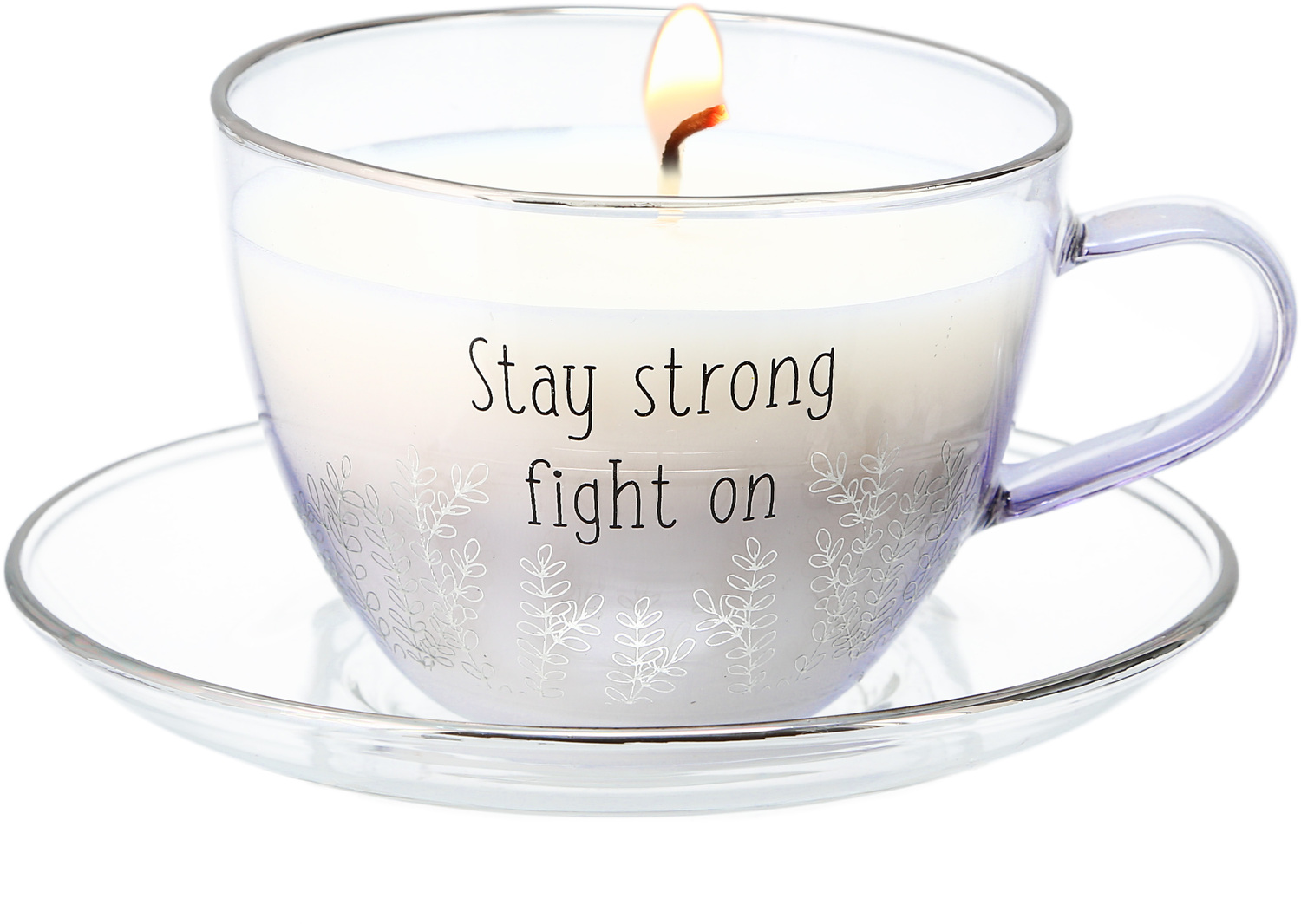 Stay Strong by Faith Hope and Healing - Stay Strong - 6 oz - 100% Soy Wax Tea Cup Candle with Saucer
Scent: Fresh Cotton