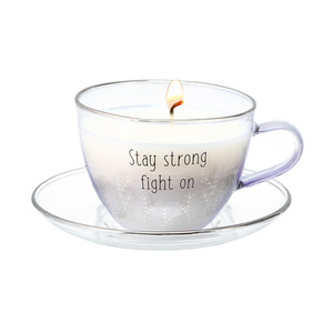 Stay Strong by Faith Hope and Healing - 6 oz - 100% Soy Wax Tea Cup Candle with Saucer
Scent: Fresh Cotton