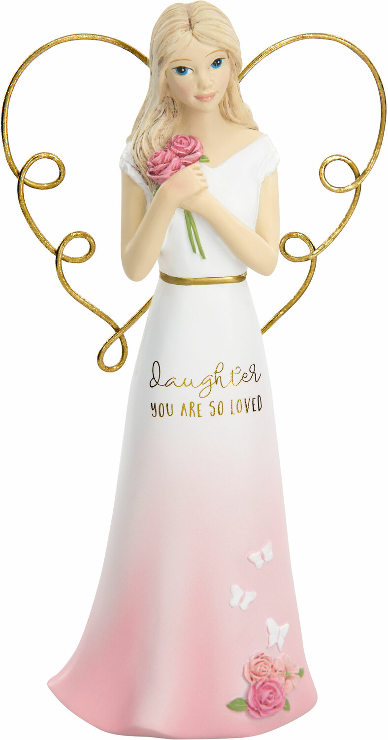 Daughter by Heartful Love - Daughter - 5.5" Angel Holding Flowers