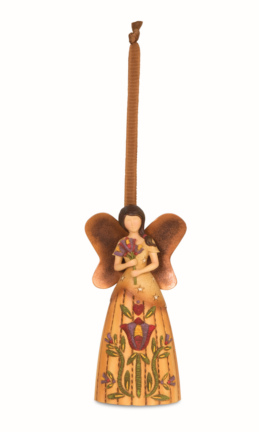 Beauty by Country Soul - Beauty - 4.5" Angel Holding Flower Ornament