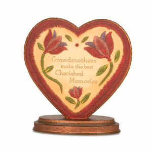 Cherished Memories by Country Soul - 4.5"x4.5" Heart Plaque