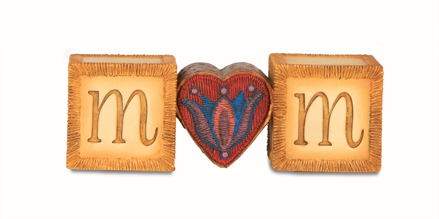 Mom by Country Soul - Mom - 3.5" x 1.25" Block Plaque