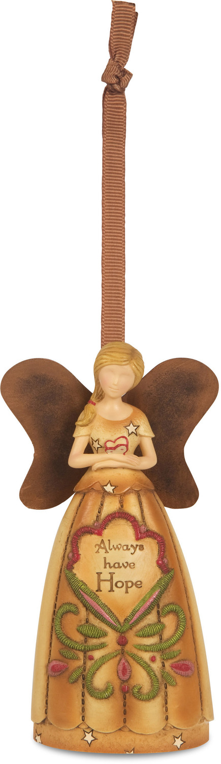Always have Hope by Country Soul - Always have Hope - 4.5" Angel with Butterfly Ornament 

