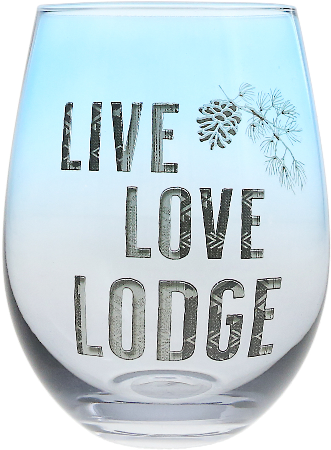 Live Love Lodge by Wild Woods Lodge - Live Love Lodge - 18 oz Stemless Wine Glass