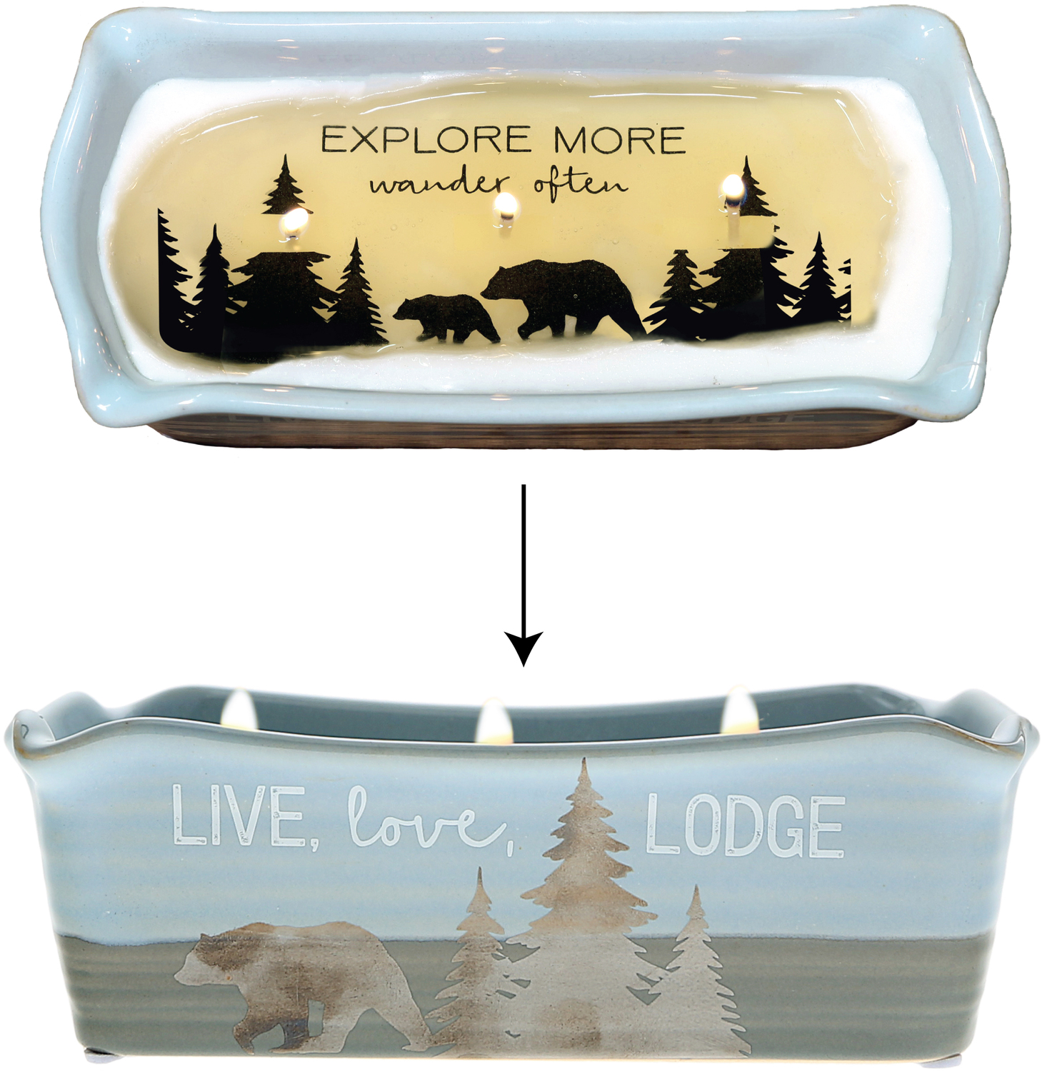 Live Love Lodge by Wild Woods Lodge - Live Love Lodge - 12 oz - 100% Soy Wax Reveal, Triple Wick Candle
Scent: Tranquility