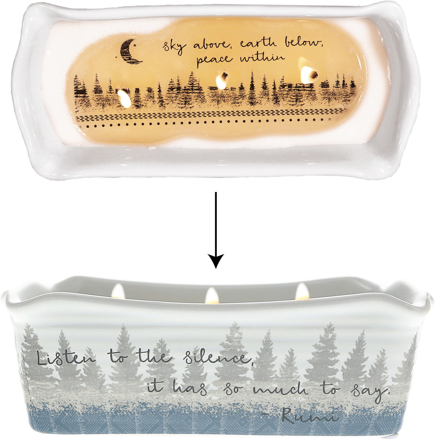 Listen by Wild Woods Lodge - Listen - 12 oz - 100% Soy Wax Reveal, Triple Wick Candle
Scent: Tranquility
