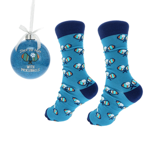 Deck the Halls by Positively Pickled - MHS - 4" Ornament with Unisex Sock