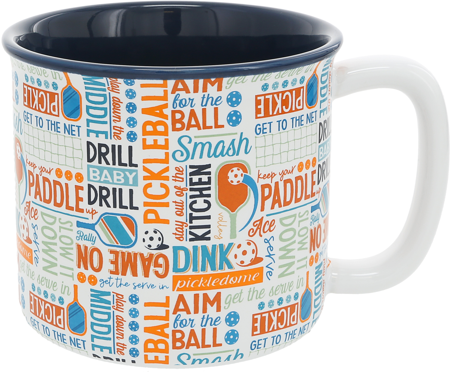 Pickleball Word Splash  by Positively Pickled - MHS - Pickleball Word Splash  - 18 oz Mug