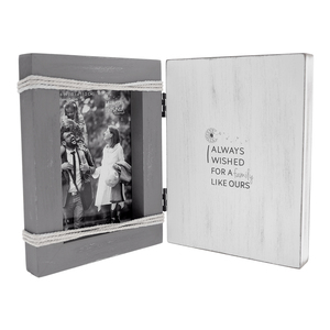 Family Like Ours by I Always Wished - 5.5" x 7.5" Hinged Sentiment Frame (Holds 4" x 6" Photo)
