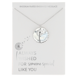 Someone Special by I Always Wished - 16.5"-18.5" Engraved Rhodium Plated  Necklace