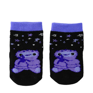 Purple Snuggle Monster by Monster Munchkins - 0-12 Month Non-slip Baby Socks