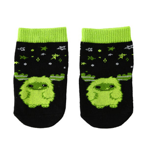 Green Silly Monster by Monster Munchkins - 0-12 Month Non-slip Baby Socks