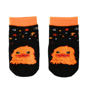 Orange Crawling Monster by Monster Munchkins - 0-12 Month Non-slip Baby Socks